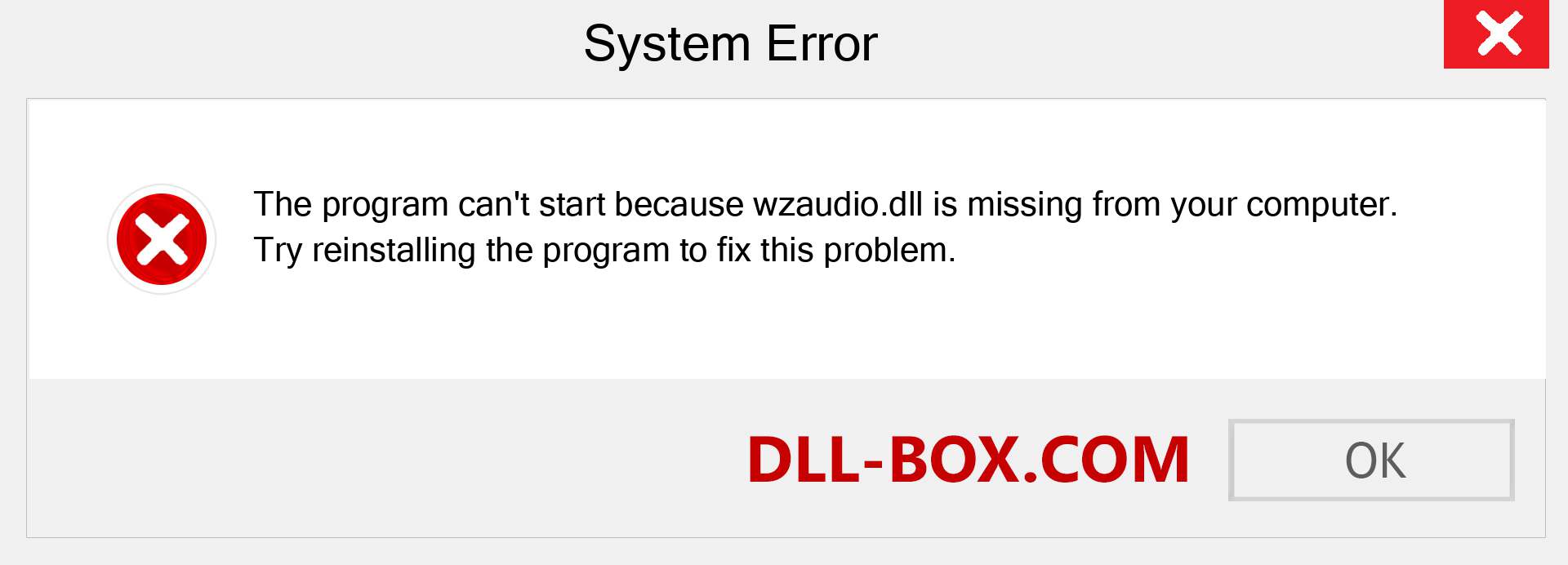  wzaudio.dll file is missing?. Download for Windows 7, 8, 10 - Fix  wzaudio dll Missing Error on Windows, photos, images